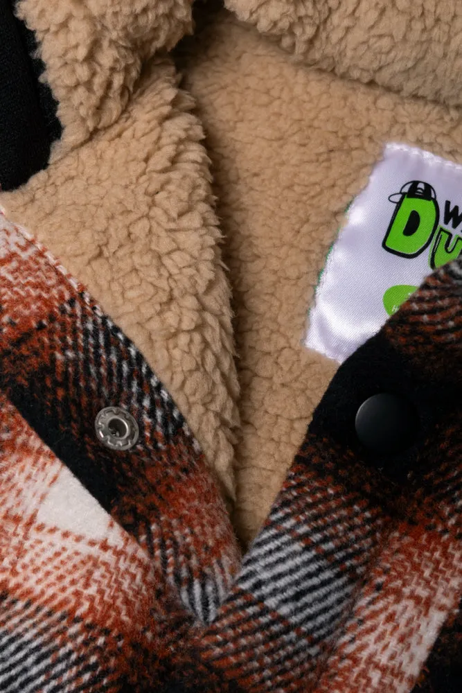 Hooded Shacket Black & Brown sold by Ackermas product image thumbnail 2