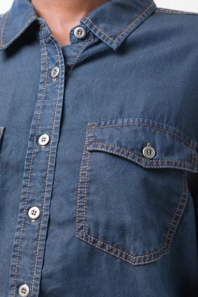 Denim Shirt Blue sold by Ackermas product image thumbnail 4