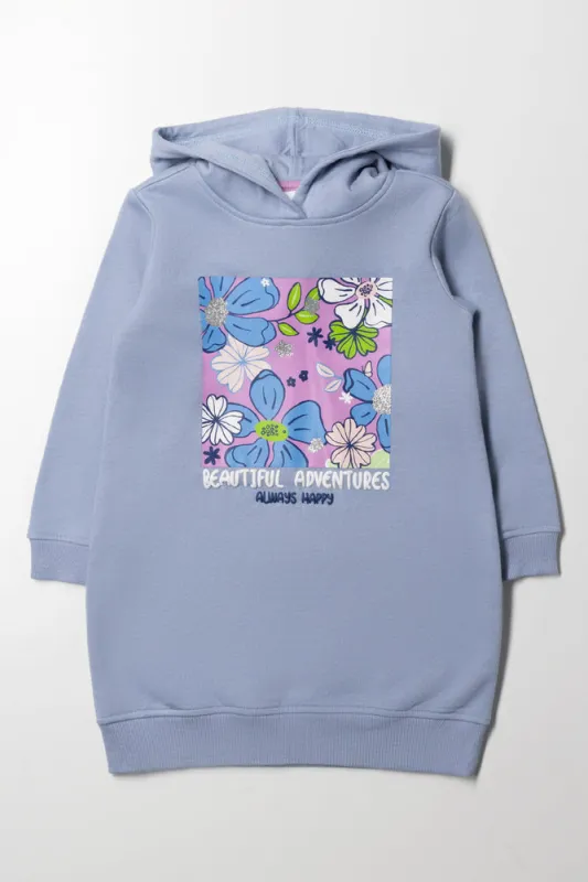 Floral Hooded Dress Blue sold by Ackermas