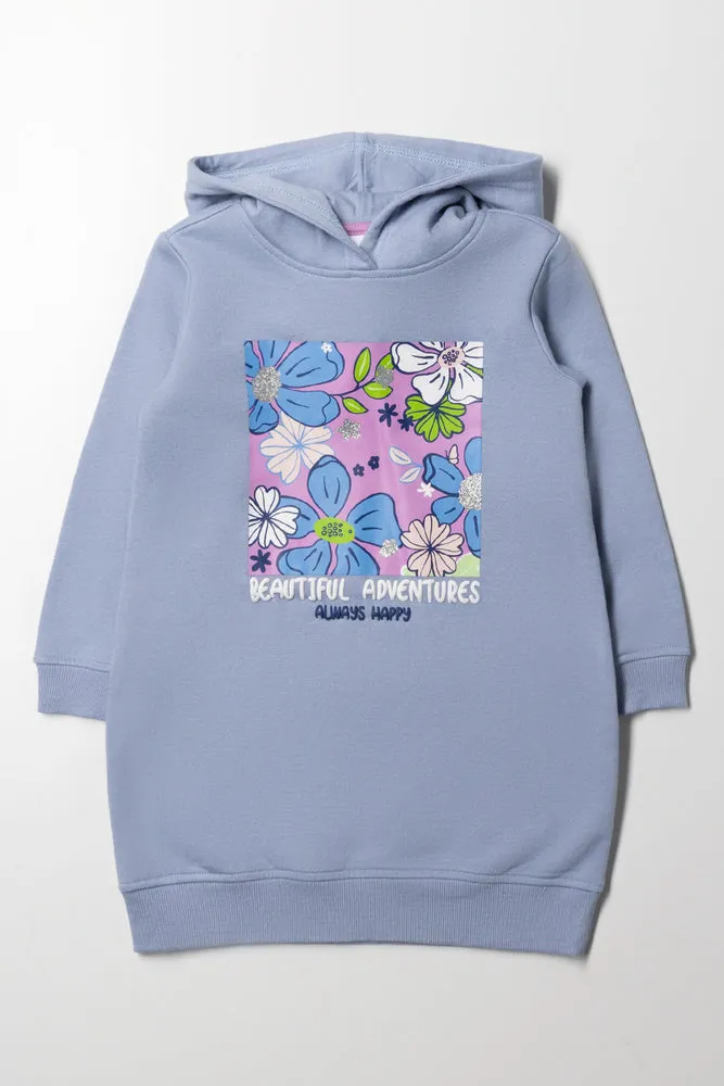 Floral Hooded Dress Blue sold by Ackermas