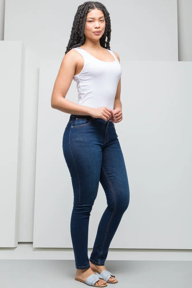High Rise Skinny Denim Jeans Blue sold by Ackermas product image thumbnail 3