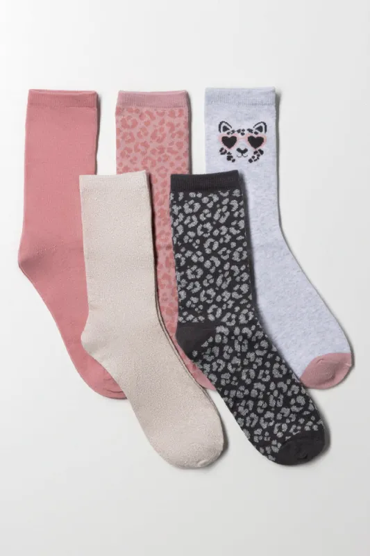 Animal 5 Pack Anklet Socks Multi sold by Ackermas