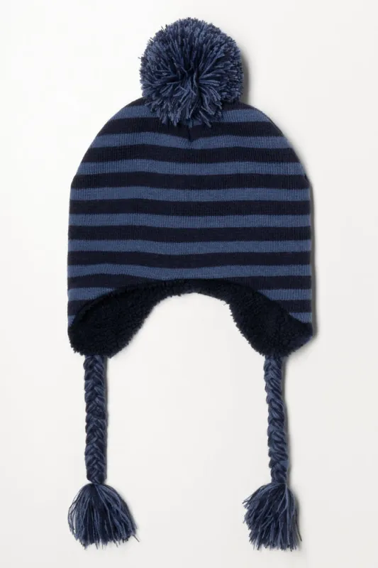 Stripe Beanie Blue sold by Ackermas