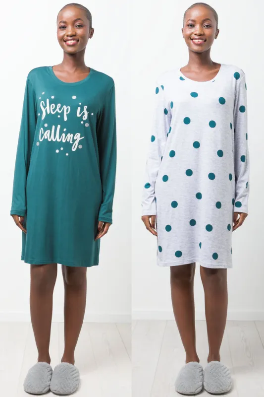 2 Pack Sleepshirt Blue sold by Ackermas