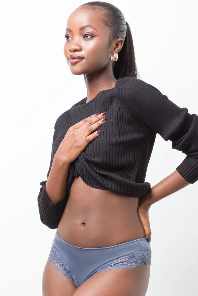 3 Pack Lace Trim Brazilian Blue & Grey sold by Ackermas product image thumbnail 3