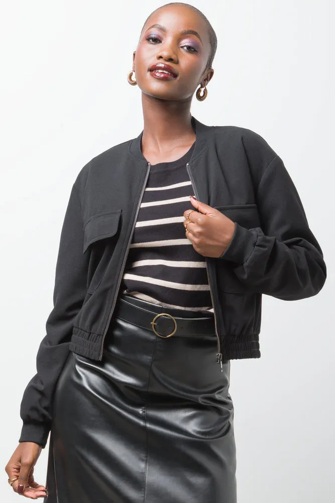 Bomber Jacket Black sold by Ackermas