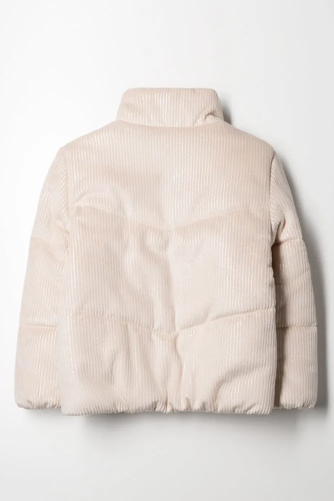 Zip Through Padded Jacket Natural sold by Ackermas product image thumbnail 4