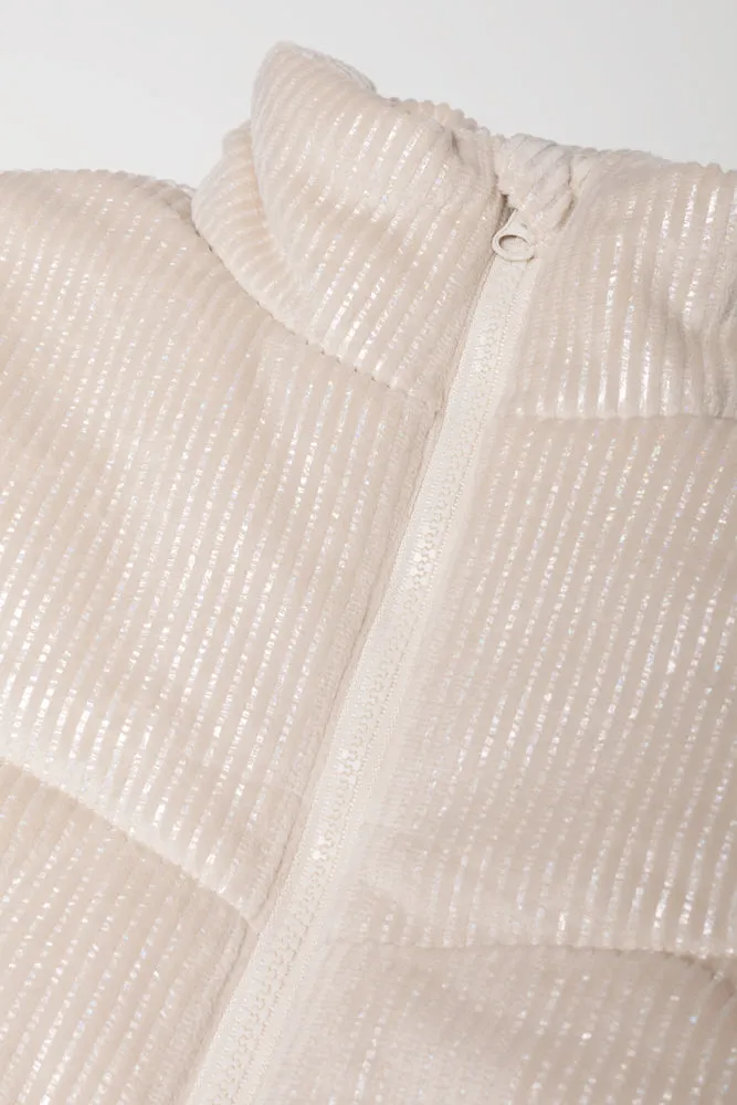 Zip Through Padded Jacket Natural sold by Ackermas product image thumbnail 2