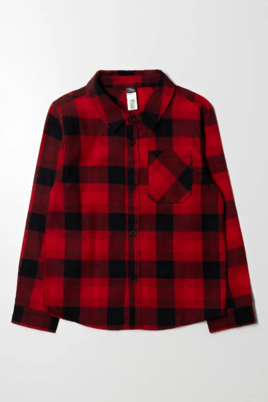 Check Shirt Black & Red sold by Ackermas