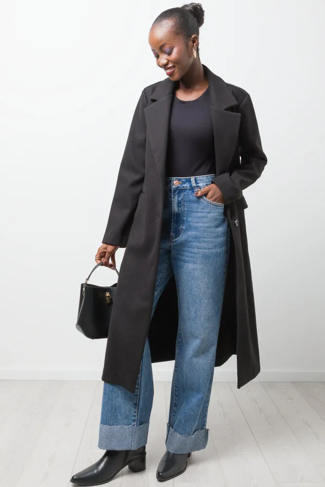 Melton Coat Black sold by Ackermas