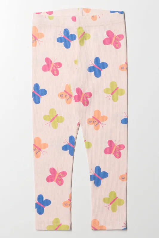 Butterfly Leggings Pink sold by Ackermas