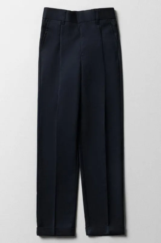 Boys Primary School Turn Up Pants Navy sold by Ackermas