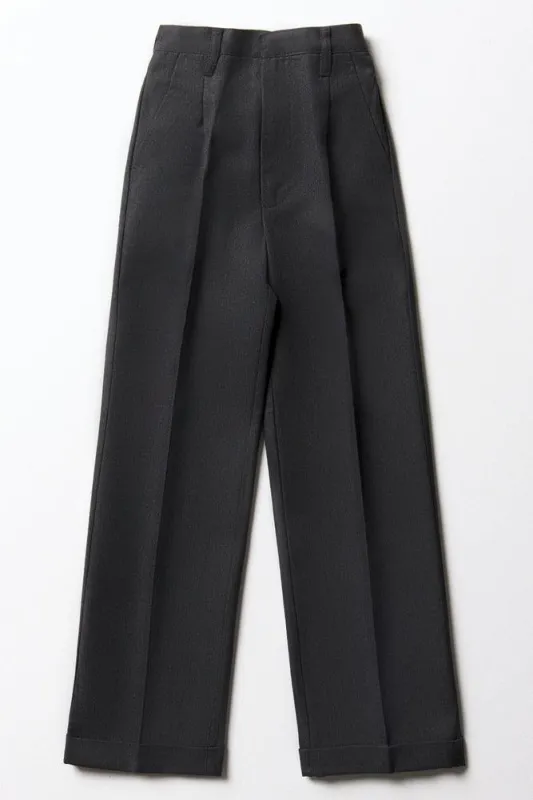 Boys Primary Turn Up Trousers Grey Toughees sold by Ackermas