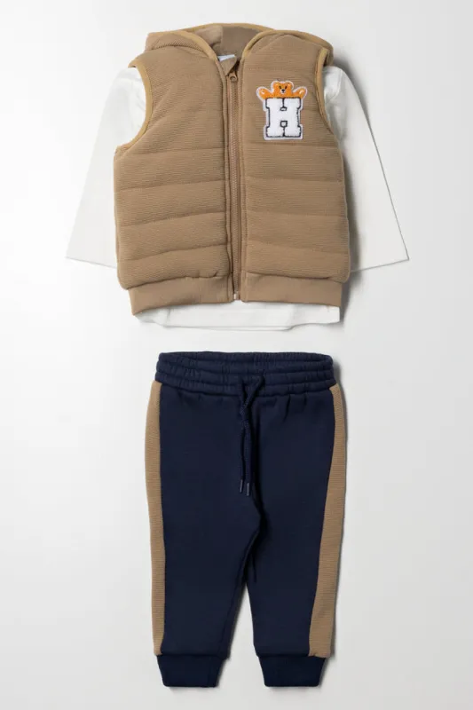 3 Piece Set Natural & Navy sold by Ackermas