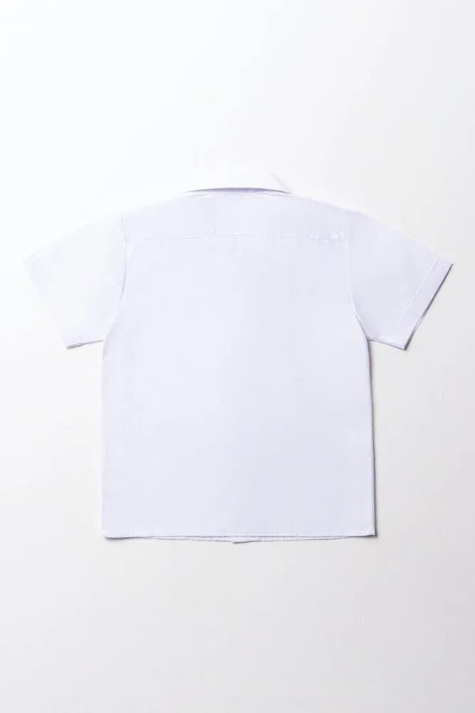 Unisex Primary School Short Sleeve Open Neck Shirt White Toughees sold by Ackermas product image thumbnail 4