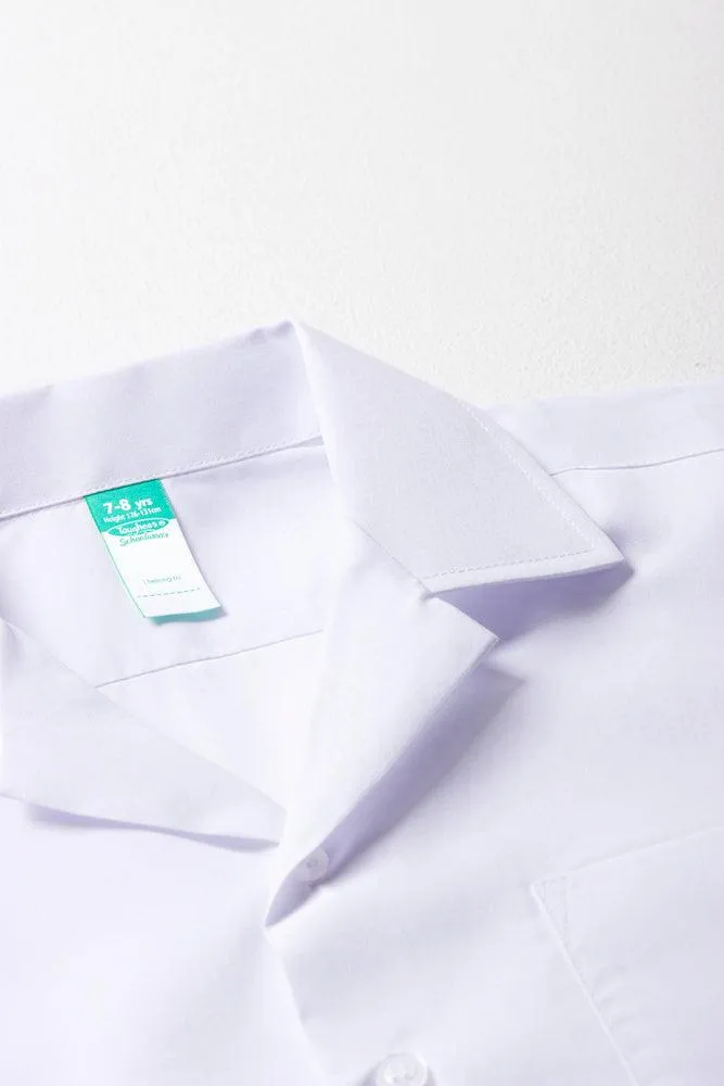 Unisex Primary School Short Sleeve Open Neck Shirt White Toughees sold by Ackermas product image thumbnail 2