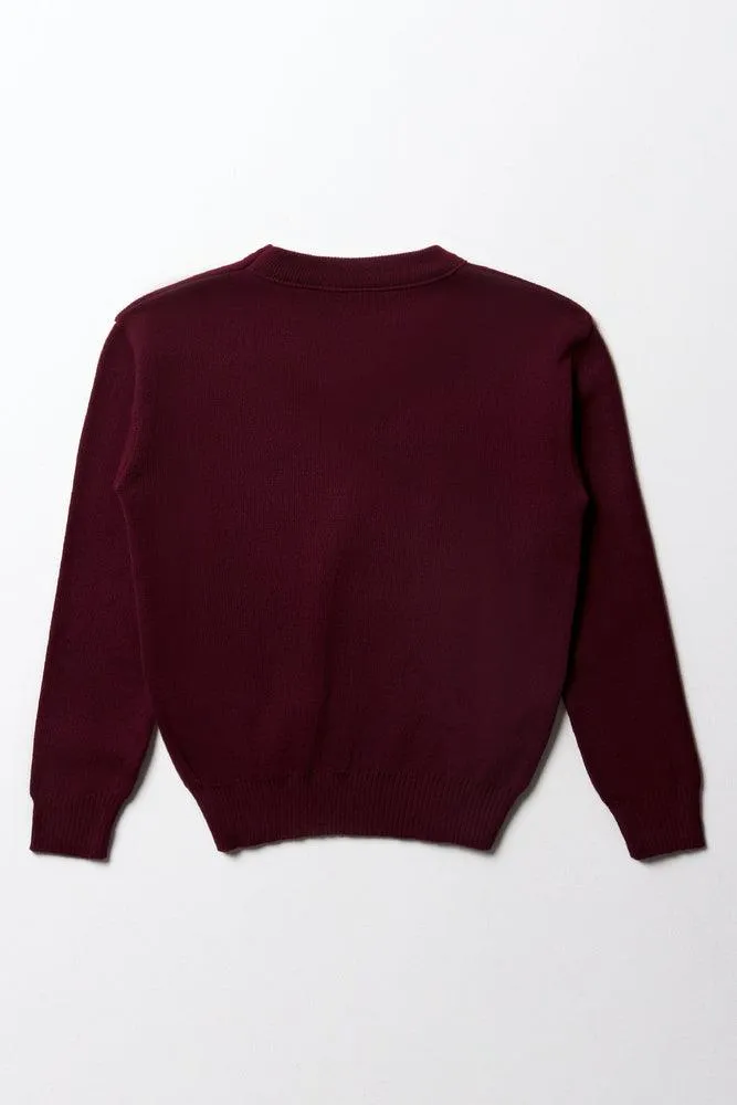 Unisex Primary School Long Sleeve Jersey Maroon sold by Ackermas product image thumbnail 4