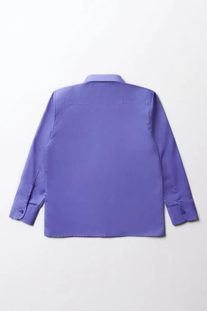 Unisex Primary School Long Sleeve Collar Shirt Blue Toughees sold by Ackermas product image thumbnail 4