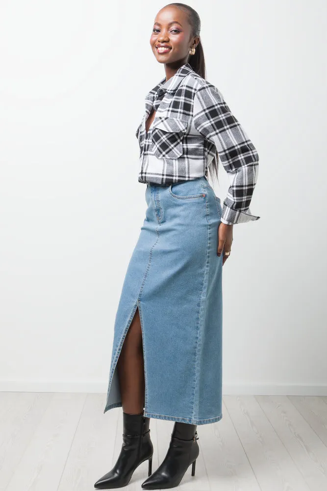 Flannel Check Shirt Black sold by Ackermas product image thumbnail 2