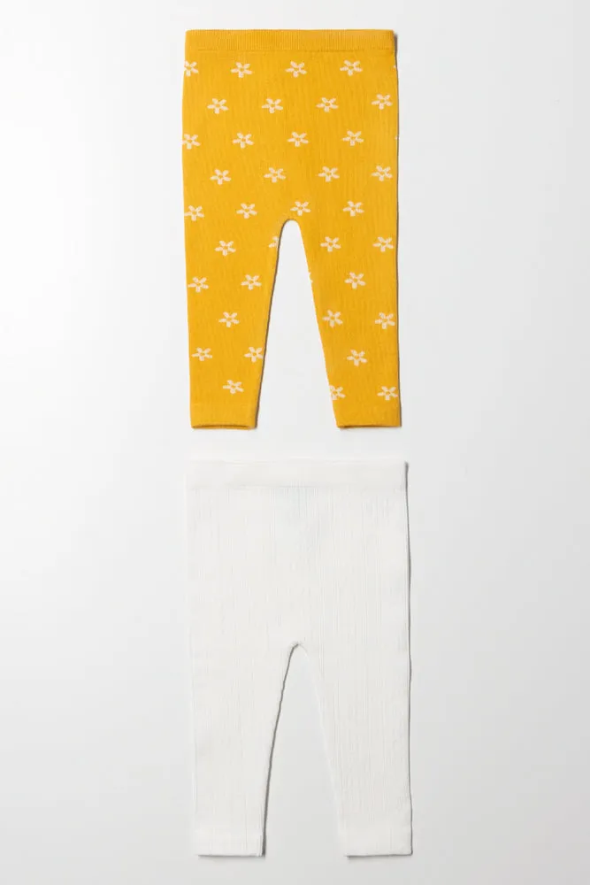 2 Pack Leggings Yellow And Cream sold by Ackermas