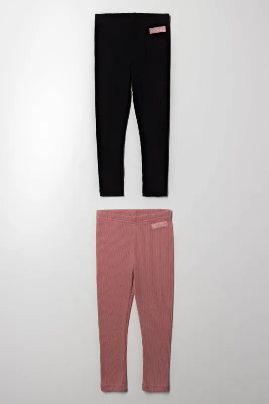 2 Pack Leggings Black And Pink sold by Ackermas