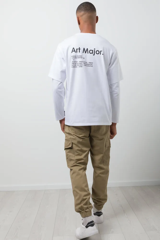 Long Sleeve T-Shirt Cream sold by Ackermas product image thumbnail 3