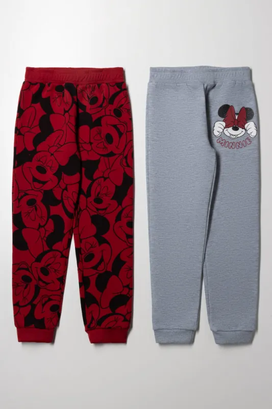 Minnie Mouse 2 Pack Trackpants Grey And Red sold by Ackermas