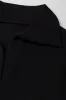 Collar Long Sleeve Seamless Dress Black sold by Ackermas