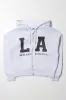 Los Angeles Hooded Zip Through Tracktop Grey sold by Ackermas