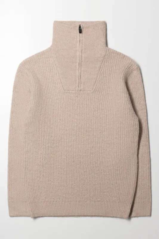 Quarter Zip Jersey Natural sold by Ackermas