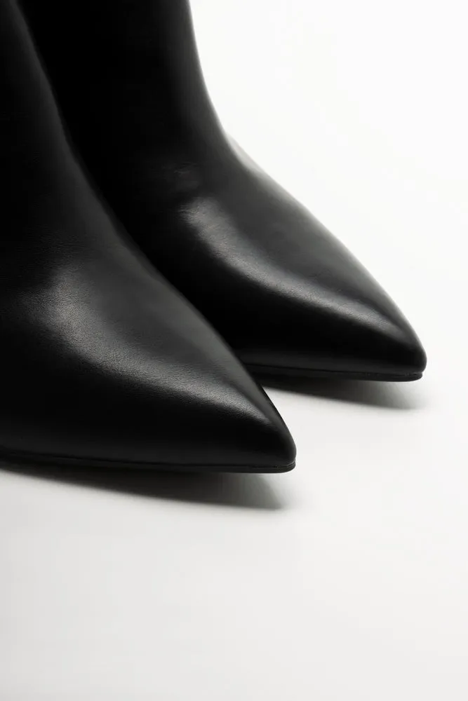 Croc Trim Stiletto Boots Black sold by Ackermas product image thumbnail 3