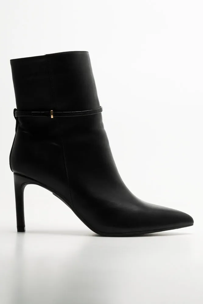 Croc Trim Stiletto Boots Black sold by Ackermas product image thumbnail 2