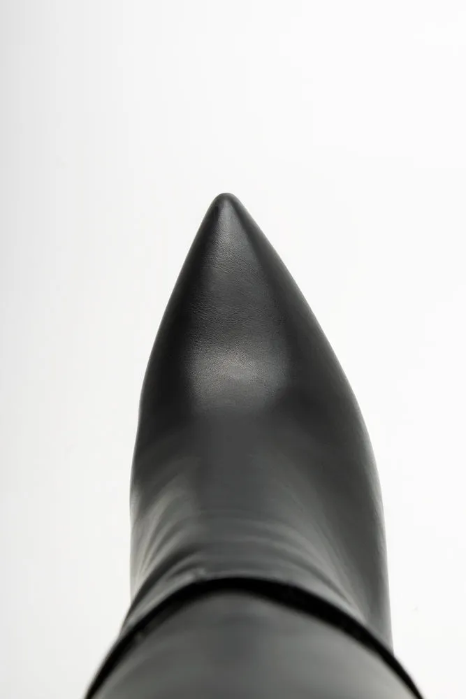 Croc Trim Stiletto Boots Black sold by Ackermas product image thumbnail 5