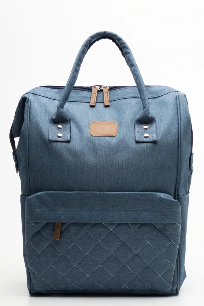 Denim Backpack Blue sold by Ackermas