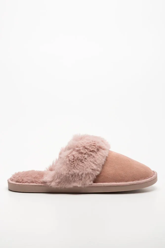 Fur Trim Slippers Pink sold by Ackermas product image thumbnail 2