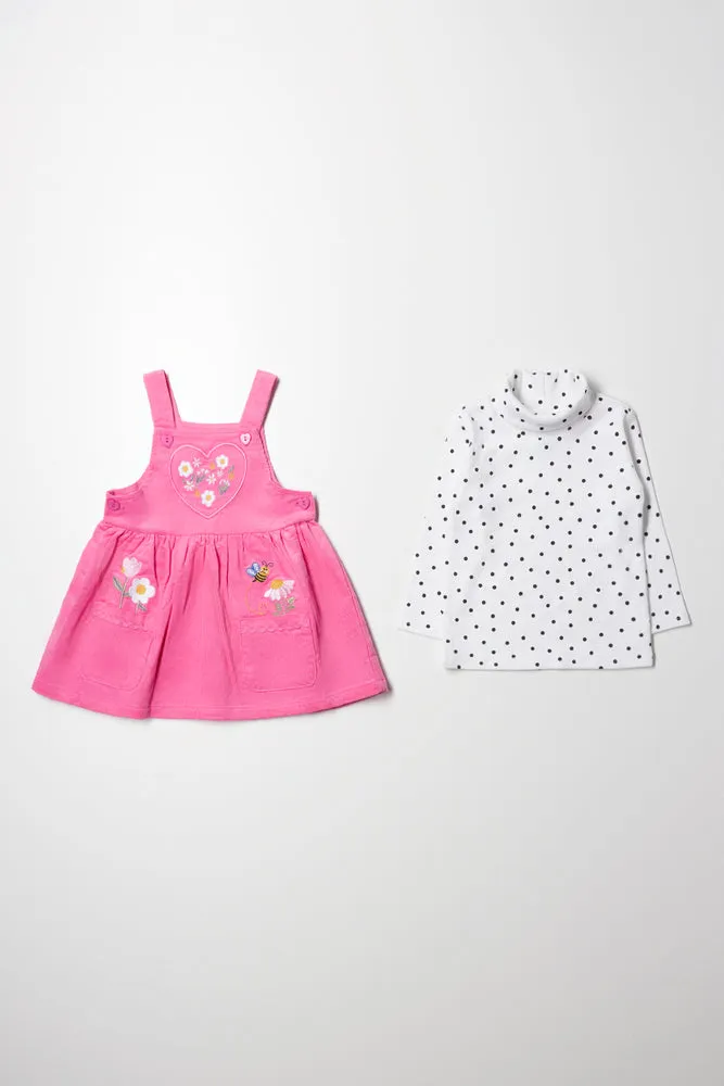 Corduroy Pinafore Set Pink sold by Ackermas product image thumbnail 5