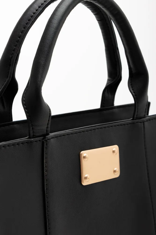 Mini Handbag With Gold Trim Black sold by Ackermas product image thumbnail 4