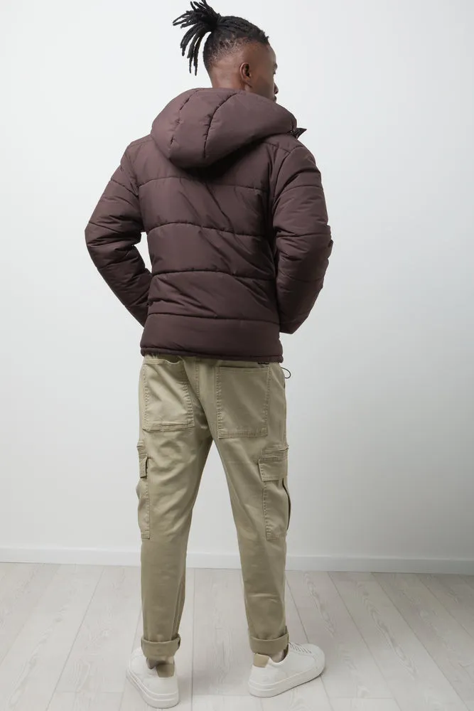 Hooded Puffer Jacket Brown sold by Ackermas product image thumbnail 3