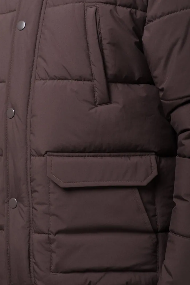 Hooded Puffer Jacket Brown sold by Ackermas product image thumbnail 4