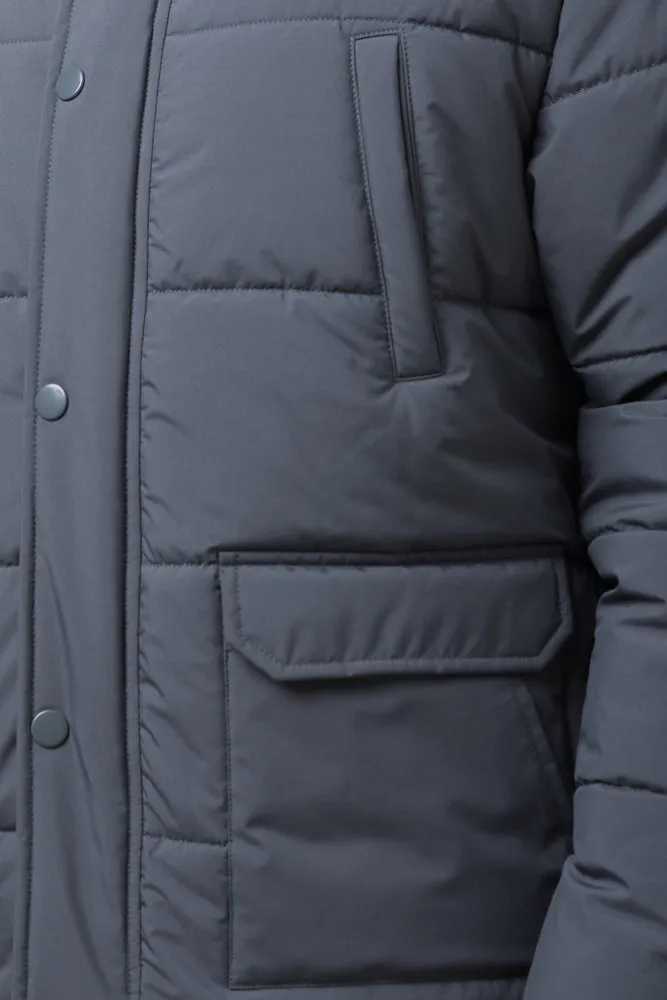 Hooded Puffer Jacket Dark Grey sold by Ackermas product image thumbnail 4