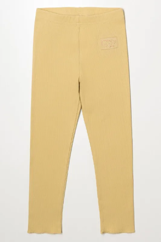 Ribs Leggings Yellow sold by Ackermas