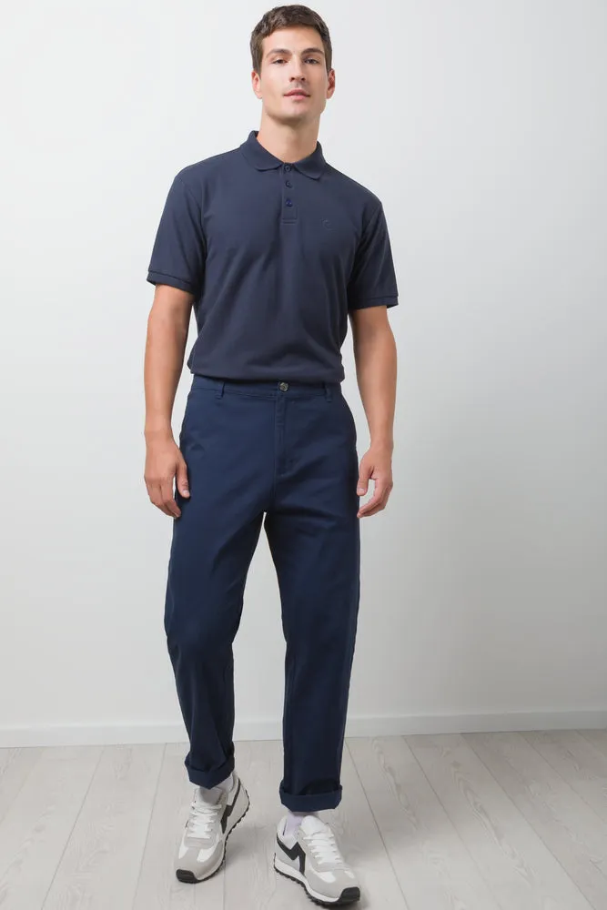Straight Leg Chino Pants Navy sold by Ackermas