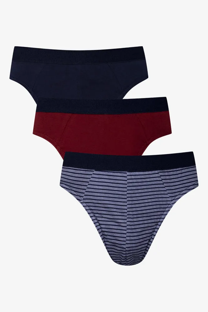 3 Pack Briefs Navy And Burgundy sold by Ackermas