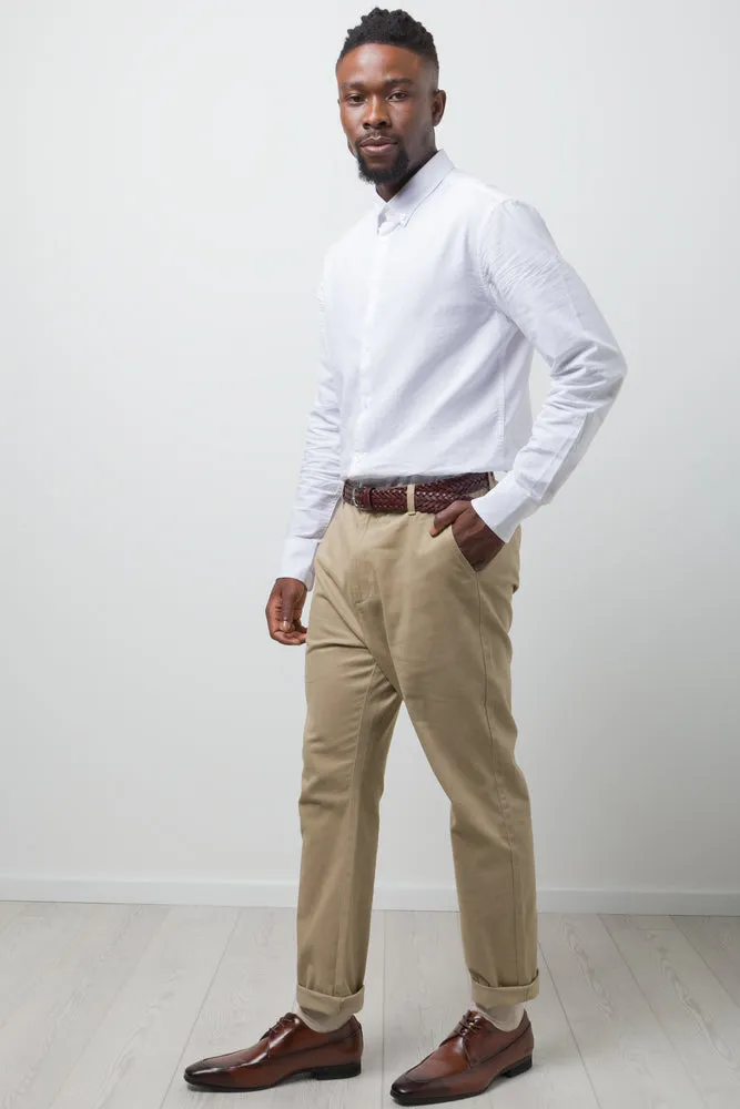 Slim Fit Chino Pants Natural sold by Ackermas product image thumbnail 3