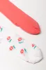 2 Pack Flower Tights Coral And White sold by Ackermas
