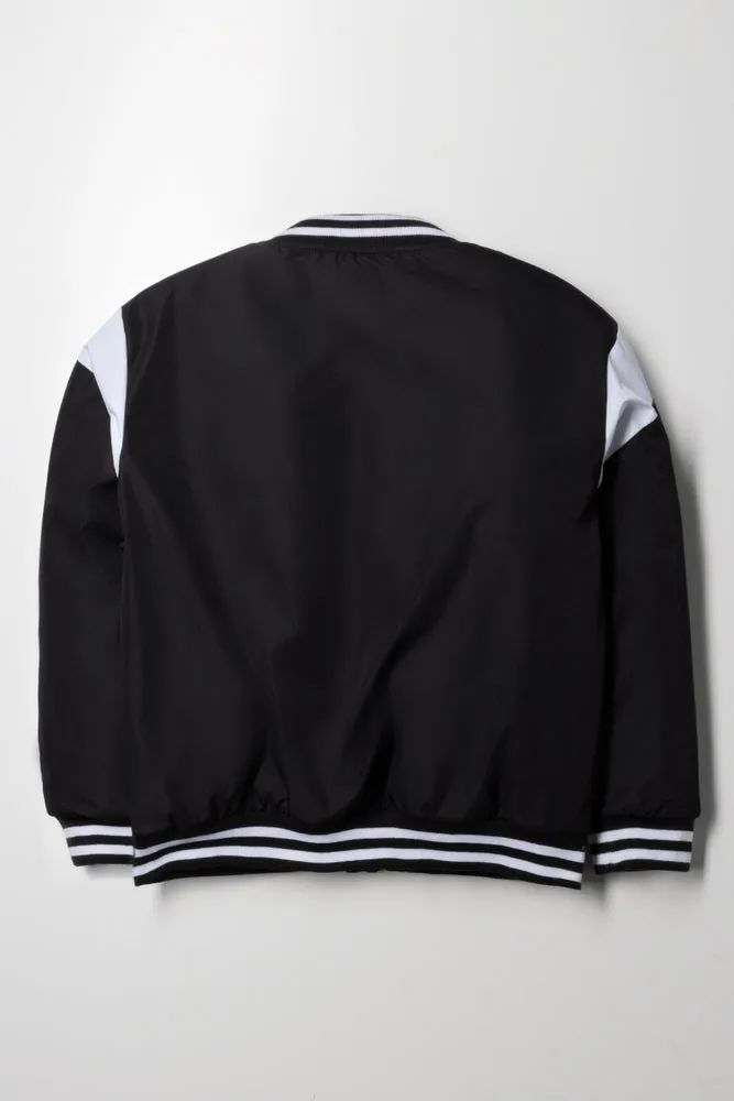 Baseball Jacket Black And White sold by Ackermas product image thumbnail 3