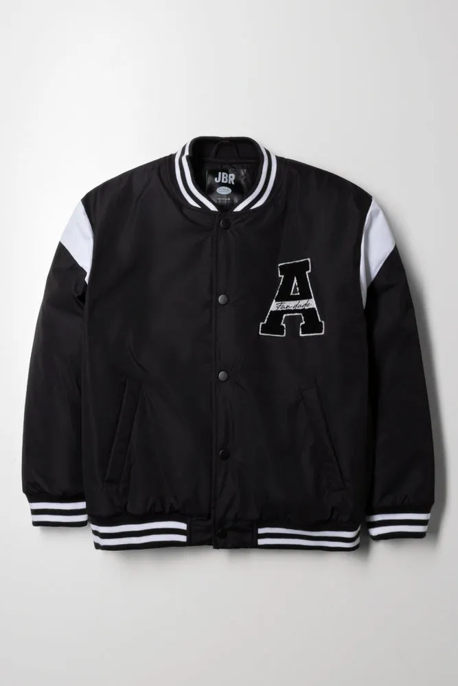 Baseball Jacket Black And White sold by Ackermas