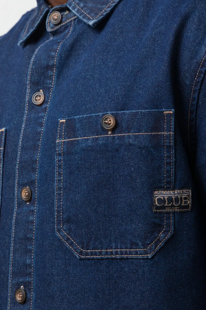 Denim Long Sleeve Shirt Blue sold by Ackermas product image thumbnail 4