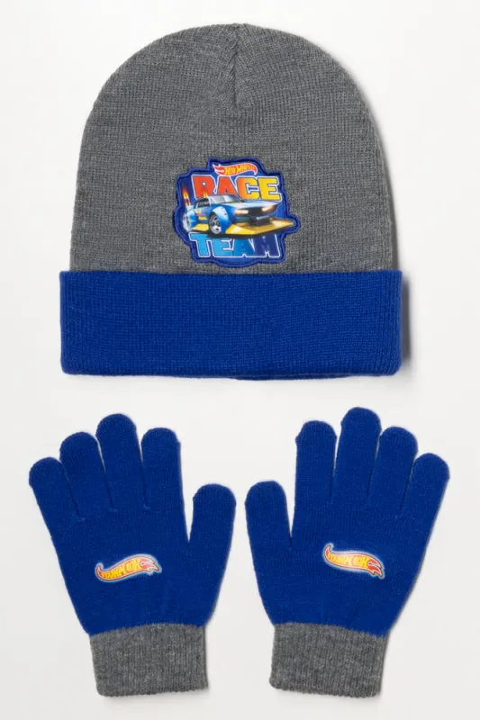 Hot Wheels 2 Piece Hat Set Grey sold by Ackermas
