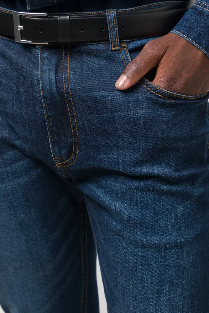 Skinny Denim Jeans Dark Blue sold by Ackermas product image thumbnail 5